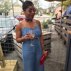 Guess light denim pants jumpsuit